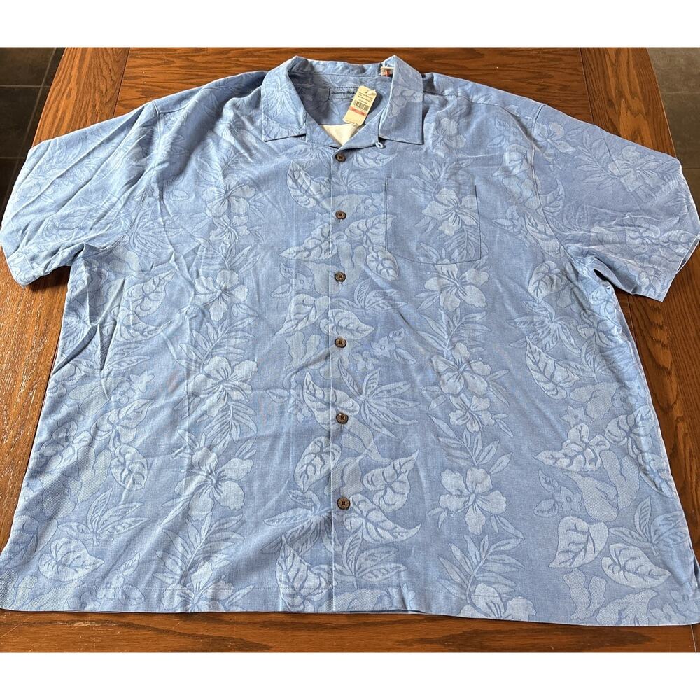 Tommy Bahama Short Sleeve Silk Floral Hawaiian Button Up Shirt NWT 3XB